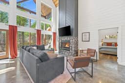 NEW! Modern Cabin - Hot Tub & Fire Pit - Sleeps 6!