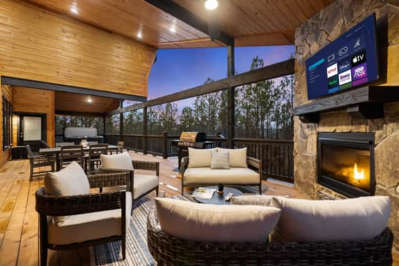 Hidden Cabin Among Pines with Hot Tub & Fire Pit